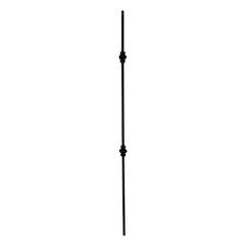 Premium Hollow Metal Stair Spindles Railings Balustrade Steel Picket Panel Black