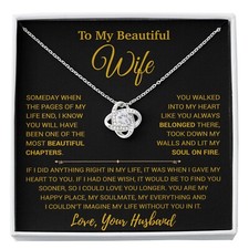 To My Wife Necklace, Vanlentines Gifts For Women, Anniversary Gift For Wife