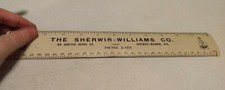 Vintage The Sherwin Williams Co Paint Wilkes-Barre PA Advertising Metal Ruler