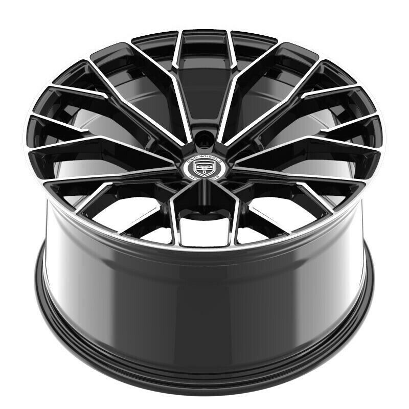 4 HP3 20 inch STAGGERED Black Rims fits MASERATI COUPE 4200 2002 - 2006