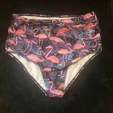 Size XXL women's flamingo women s bikini bottoms swimsuit
