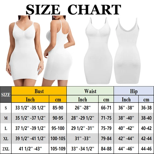 Firm Full body Shaper V-Neck Tank Slip Dress Slimming Underwear Tummy Control - Picture 23 of 35