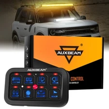 For Ford AUXBEAM BA80 8 Gang Switch Panel LED Light Bar Electronic Relay System