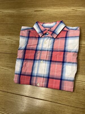 Camisa Para Niños Jóvenes Place A Cuadros Con Botones De Manga Larga L  10/12