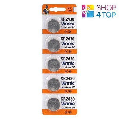 5 Vinnic Cr2430 Lithium Batteries 3v Cell Coin Button Exp 2023 No Mercury New 4898338002034 Ebay