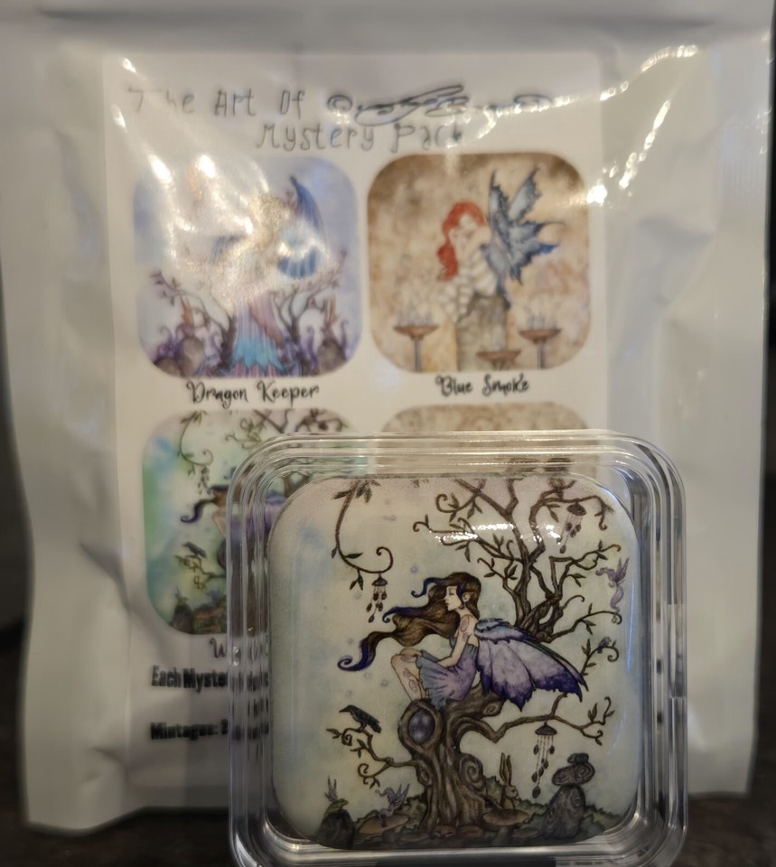 Amy Brown Fairies Series Wind Chimes Colorized 2 oz Silver Bar | eBay