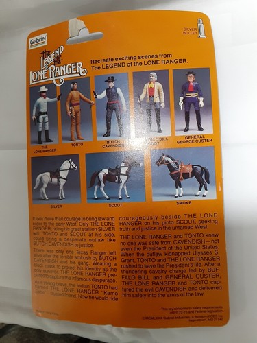 1980 Vtg Gabriel Legend of the Lone Ranger Tonto Action Figure NEW MOC Beauty - 第 2/2 張圖片