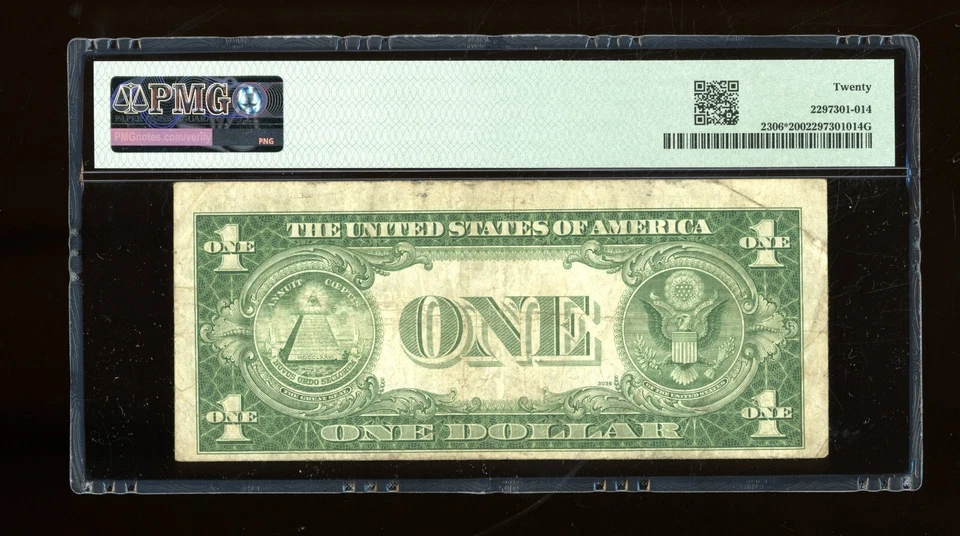 DBR 1935-A $1 North Africa Silver STAR Fr. 2306* PMG VF-20 Serial *79606252A - Image 2 of 2