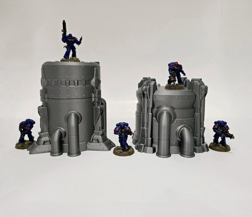 3d Printed Terrain. SciFi Silos/Storage Tanks Great For Tabletop Wargames - Picture 6 of 23