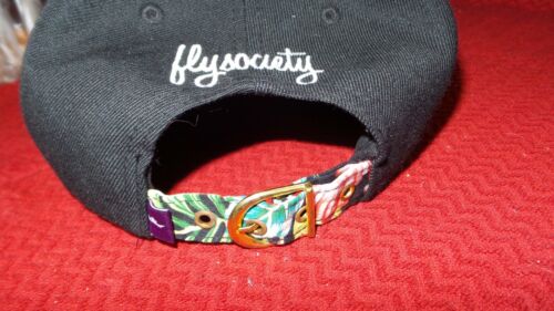 "FLY SOCIETY" HAT FLY BLACK & TEAL !! 41 - Picture 2 of 7