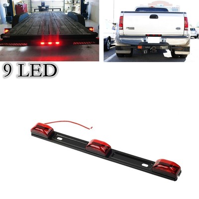 9LED Clearance BAR ID Marker Light Waterproof Sealed For Car Truck Trailer SUVs
