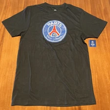 Paris Saint Germain Black Short Sleeve Crew Neck T-Shirt Men’s Medium NWT