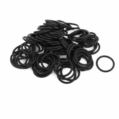 80pcs 25x2.4mm Nitrile Butadiene Rubber O Ring Oil Sealing Ring Gasket Black KD
