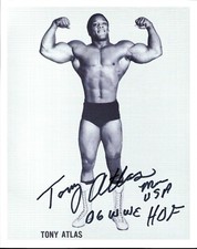 m3118  Mr. USA Tony Atlas Original 1980's signed wrestling Photo w/COA **BONUS**