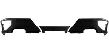 Gloss Black Rear Bumper Overlay Cap Cover For 19-26 Silverado Dual-exh No-sensor