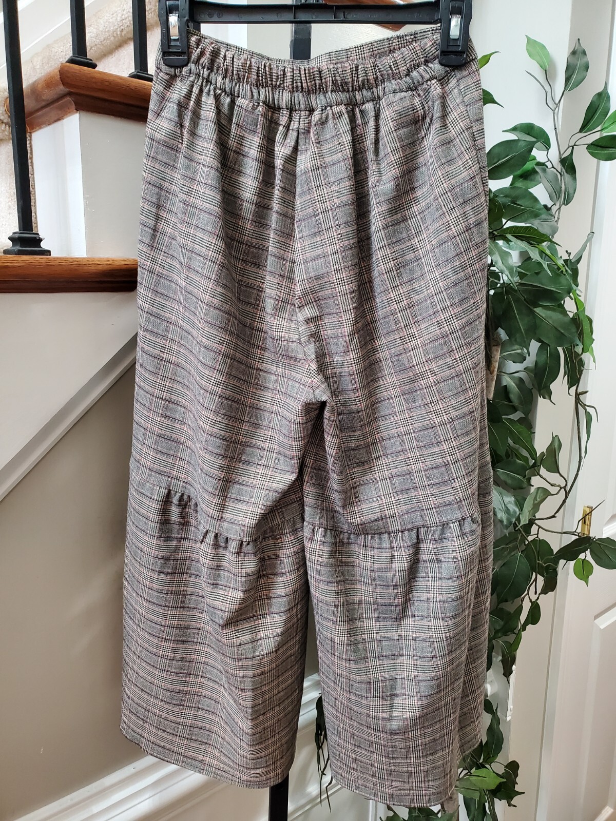 BCBG Generation Gray Plaid Polyester Elastic Wais… - image 6