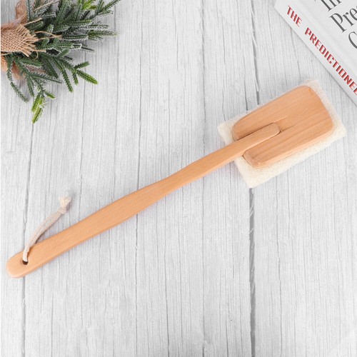 Natural Loofah Exfoliating Bath on A Wooden Handle scrub brush - Bild 10 von 11