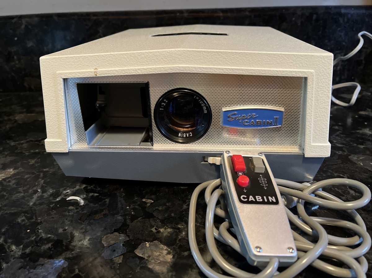 Super Cabin II Slide Projector, Portable Case, Rare, Vintage