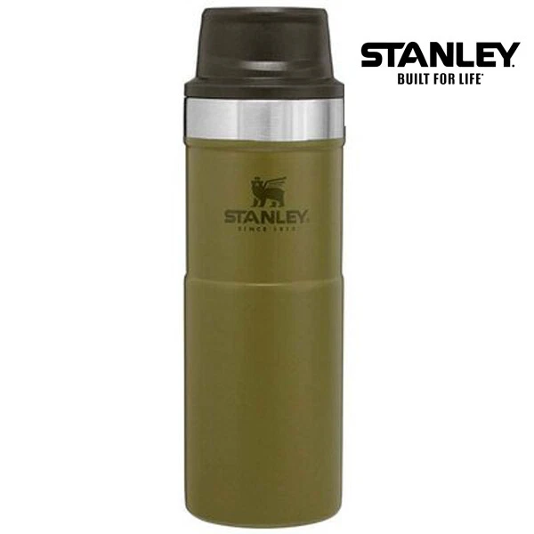 Stanley Classic Trigger Action Travel Mug 16 oz 0.47L Military Olive Drab  Green