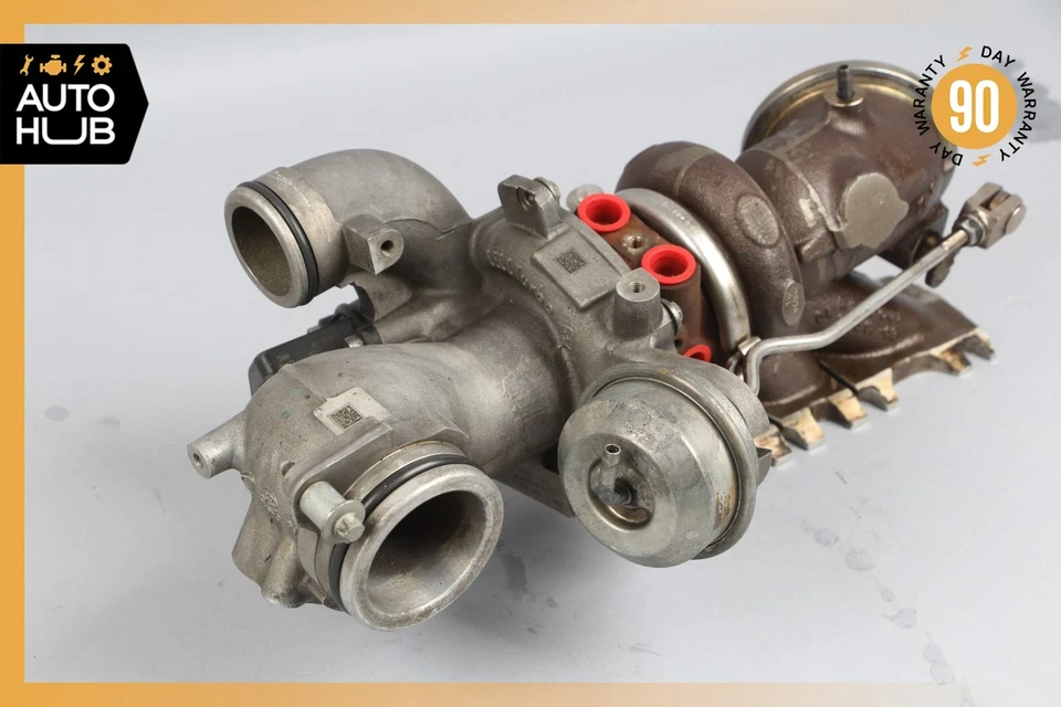 Turbocompresor derecho Mercedes W218 CLS400 E400 M276 turbo cargador colector OEM 79k Foto 2 de 4