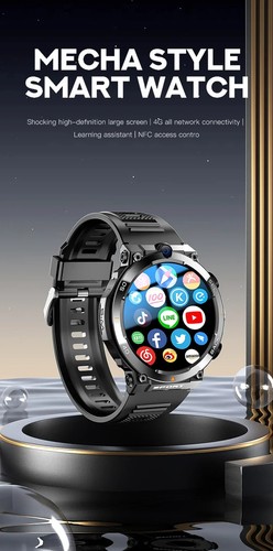 Reloj inteligente con tarjeta SIM de red 4G de 1,39 pulgadas doble cámara GPS WIFI NFC resistente 64G-ROM - Imagen 8 de 25