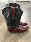 VTG Wrangler Cowboy Lizard Western Boots Size 9 Black & Mahogany Exotic Teju HTF — photo 1