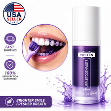 V34 Purple Teeth Whitening Toothpaste 30ml Color Corrector Bright Smile Fresh