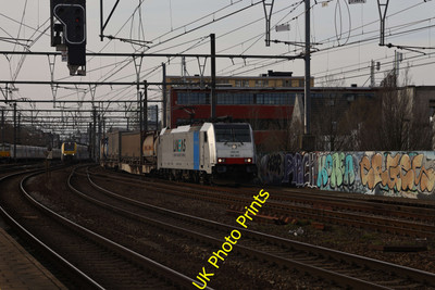 Photo SNCB Belgian Railway 6x4 Lineas 186503 Freight Antwerpen Berchem c2023 P1