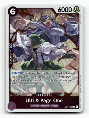 Ulti & Page One OP17-060 Rare The World's Strongest Warriors One Piece Foil NM