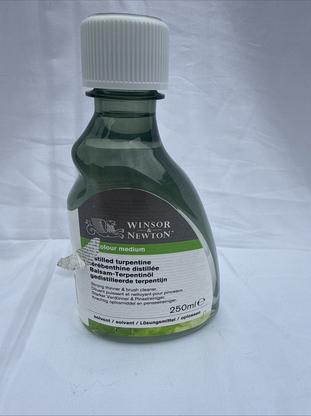 Winsor Newton Oil Paint Medium Distilled Turpentine Brush Cleaner 250ml
