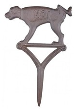 HB15 Dog Sign Peeing No , Brown