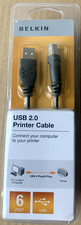 Belkin USB 2.0 Printer Cable 6' High Speed of Up to 480Mbps Cooper Conductor