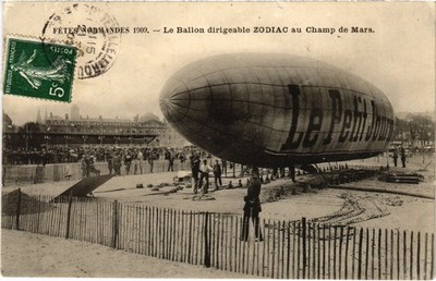 PC LUFTFAHRT LUFTSCHIFF ZODIAC MARSFELD AIRSHIP (a87964)