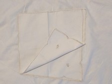 Table Cloth & Napkins Embroidered White Gold Xmas