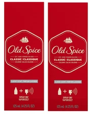 Old Spice Cologne Spray for Men, Classic Scent, 4.25 Fl Oz (2 Pack)