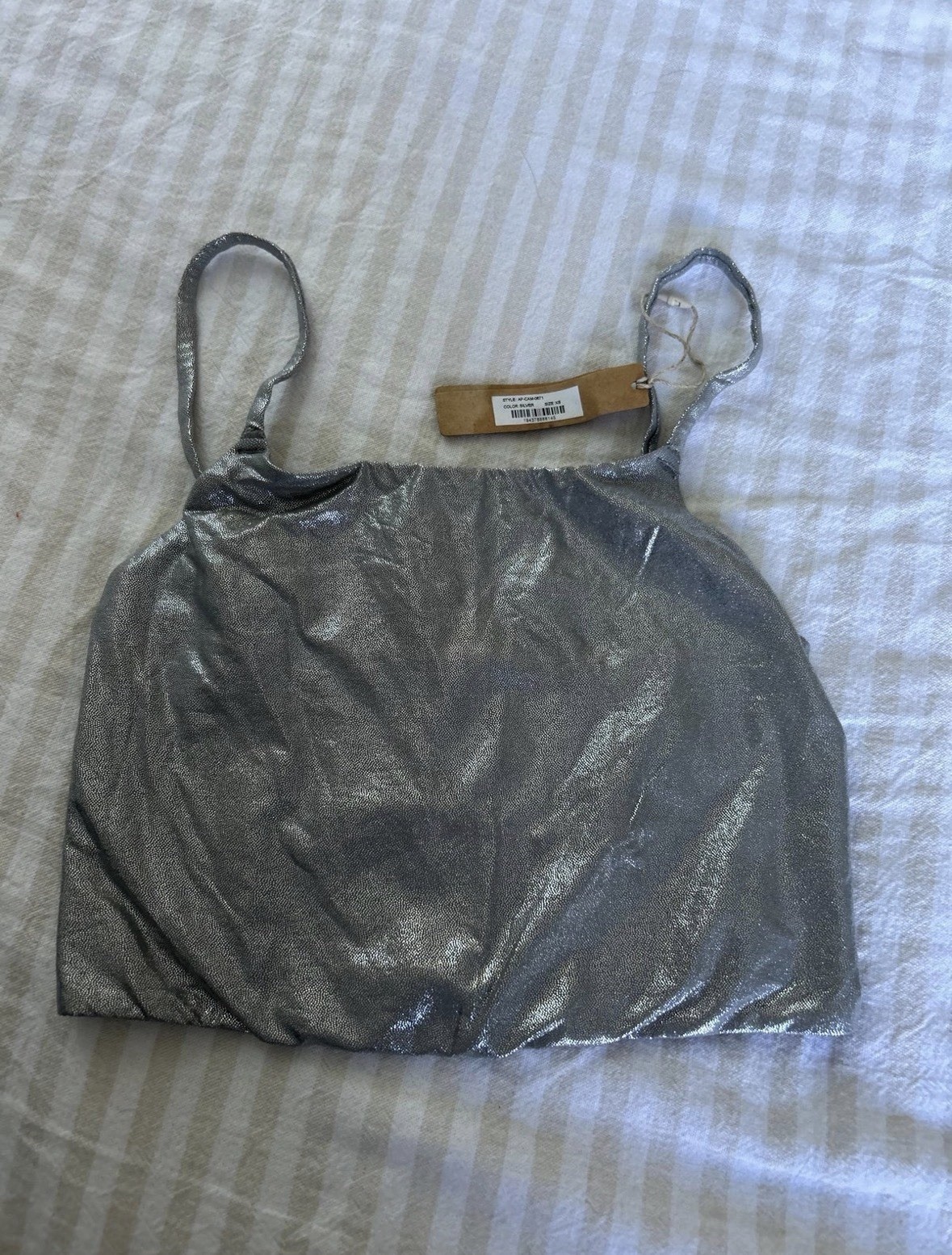 Skims Fits Everybody Metallic Strappy Back Cami NWT RARE