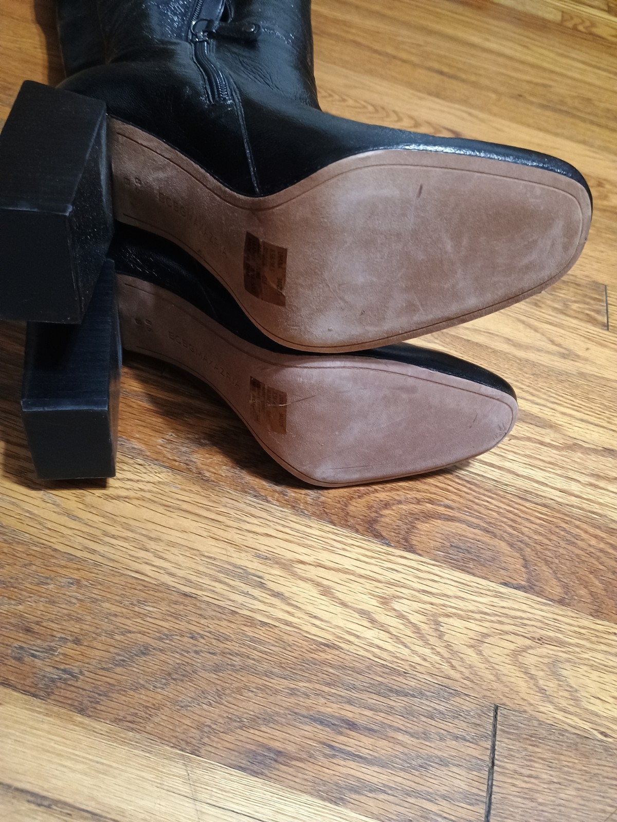 NEW  BCBG Max Azria Liviana Over The Knee Tall Leather boots Block Heel 8 image 5