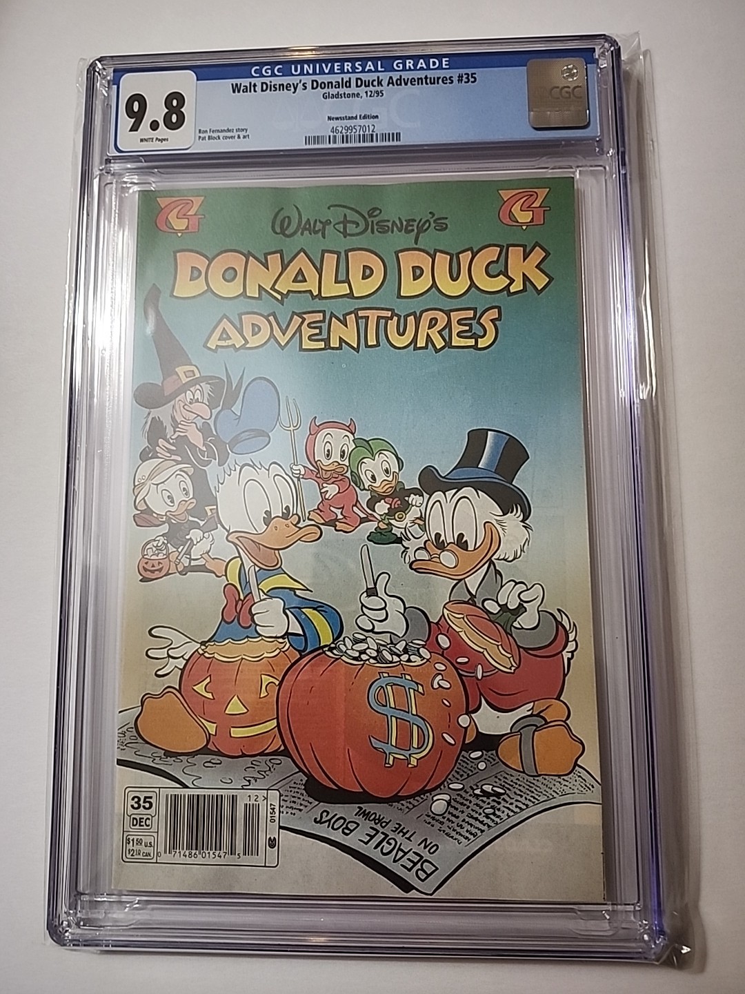 WALT DISNEY DONALD DUCK ADVENTURES 35 CGC 9.8 Rare Newsstand  1995  Halloween