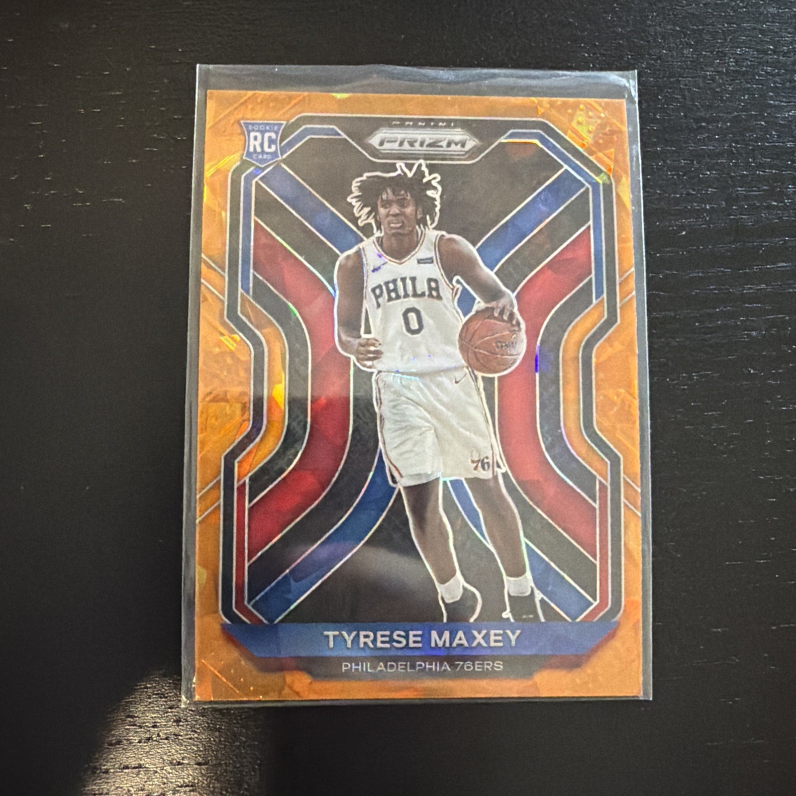 2020-21 Panini Prizm Tyrese Maxey Rookie Orange Ice Prizm RC #256 76ers