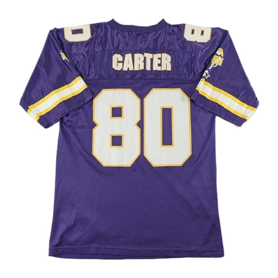 Camiseta deportiva Cris Carter Minnesota Vikings #80 Starter para hombre 52 XL X-Large púrpura años 90 Foto 2 de 4