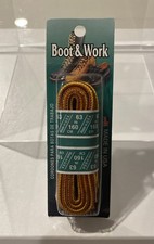 Sole Choice NOS Boot & Work 63โ Shoe Laces Red Yellow Round Vintage Made in USA