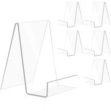 6 Pack Acrylic Book Stand Thickened Clear Book Display Easel Holder for Displ...