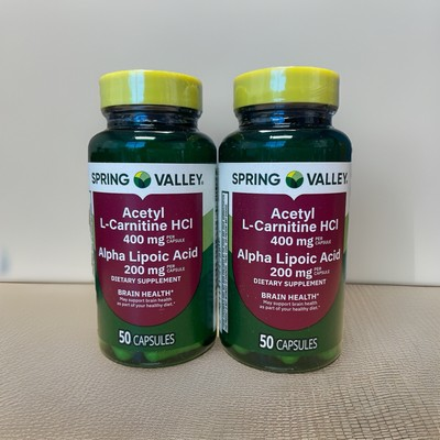 #ad Spring Valley Acetyl L Carnitine HCI Alpha Lipoic Acid 50 Caps 2 pk Bundle $19.99