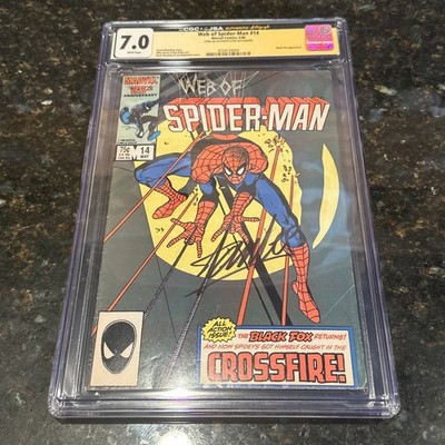 Web of Spider-Man #14 Marvel Comics May 1986 CGC Top Pop Stan Lee Signed