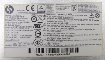 HP D13-300P2A  ATX Netzteil 300 Watt (D13-300P2A-007) 300 W  #153706