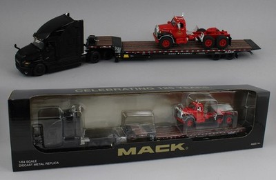 DCP 1:64 *MACK ANNIVERSARY SET* Anthem Semi w/Landoll Trailer & Model B-61 Load