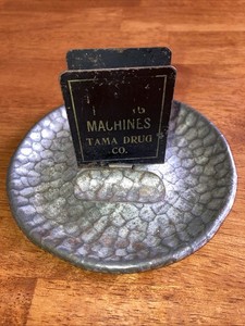 Vintage Victor Talking Machines  Tama Drug Co.  Iowa Advertising Ashtray-  Rare!