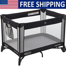 Portable Play Yard W/ Folding Feet Wheel Mesh Storage Pouch Carrying Bag Kolb