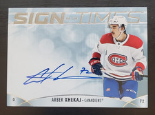 2023-24 SP Authentic Arber Xhekaj Sign of the Times Auto #SOTT-AK Canadiens