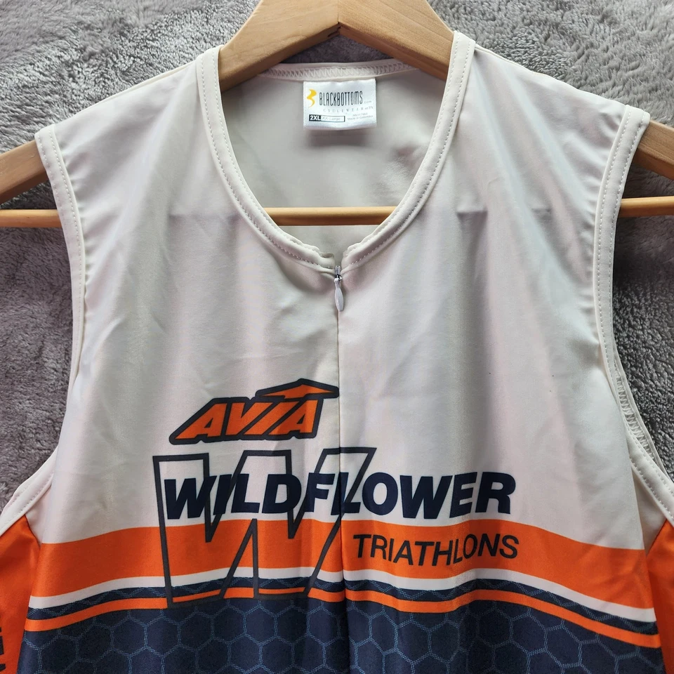 Avia Wildflower Triathlons Cycling Jersey 2XL Sleeveless Blackbottoms Cyclewear - Image 3 of 4